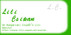 lili csipan business card